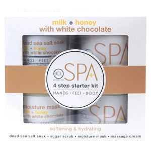 Milk and Honey Nourishing Spa Set – 4-Step Starter Kit (16oz jars)-BCL Spa-Gel Essentialz