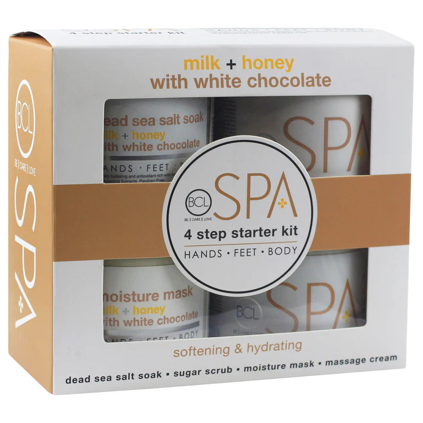Milk and Honey Nourishing Spa Set – 4-Step Starter Kit (16oz jars)