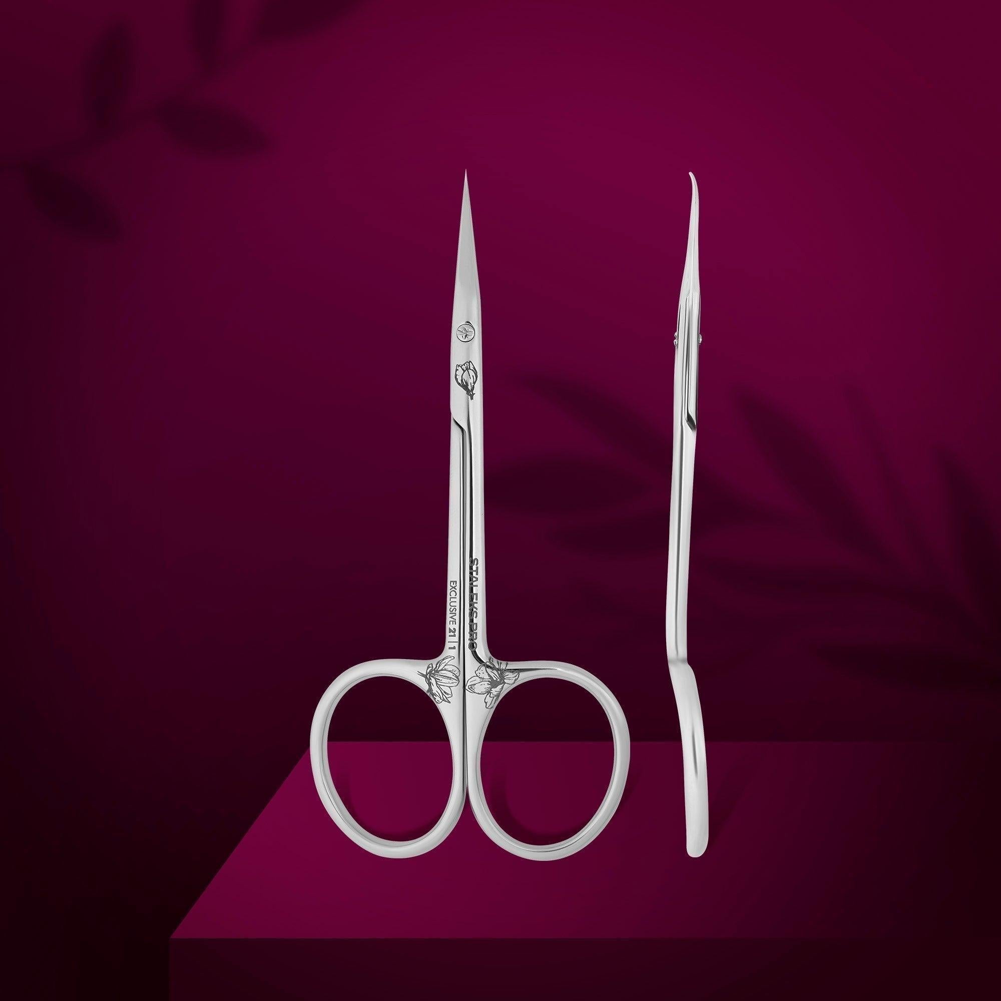Staleks cuticle scissors "Magnolia" - EXCLUSIVE 21 TYPE 1-Cuticle Scissors-STALEKS PRO-Gel Essentialz
