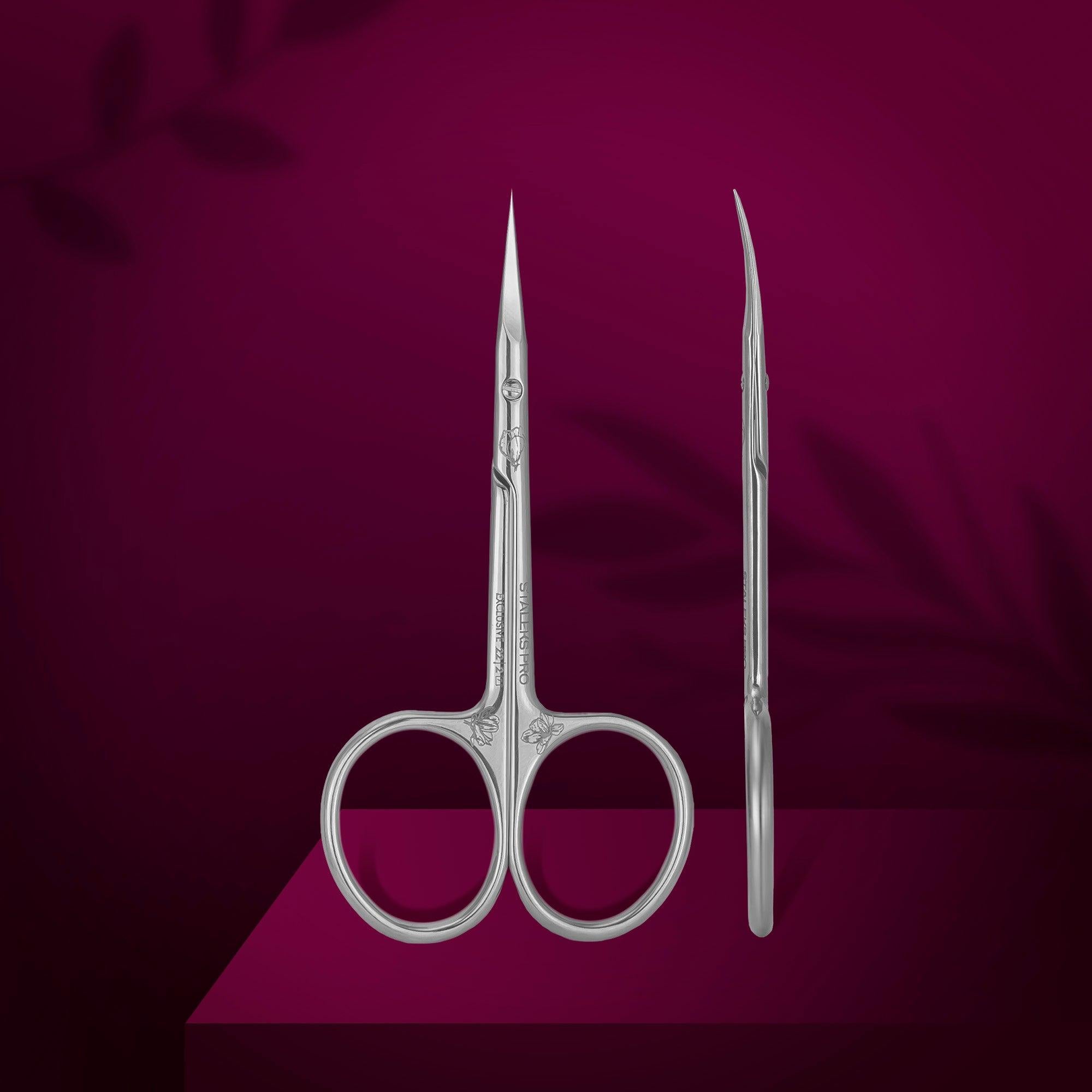 Staleks cuticle scissors  "Magnolia" - EXCLUSIVE 22 TYPE 2 (with hook)