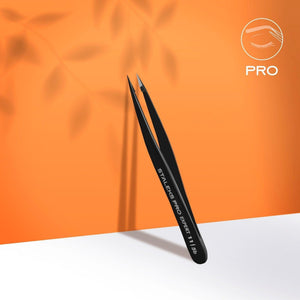 Eyebrow tweezers EXPERT 11 TYPE 5 (point)-Tweezers-STALEKS PRO-Black-Gel Essentialz