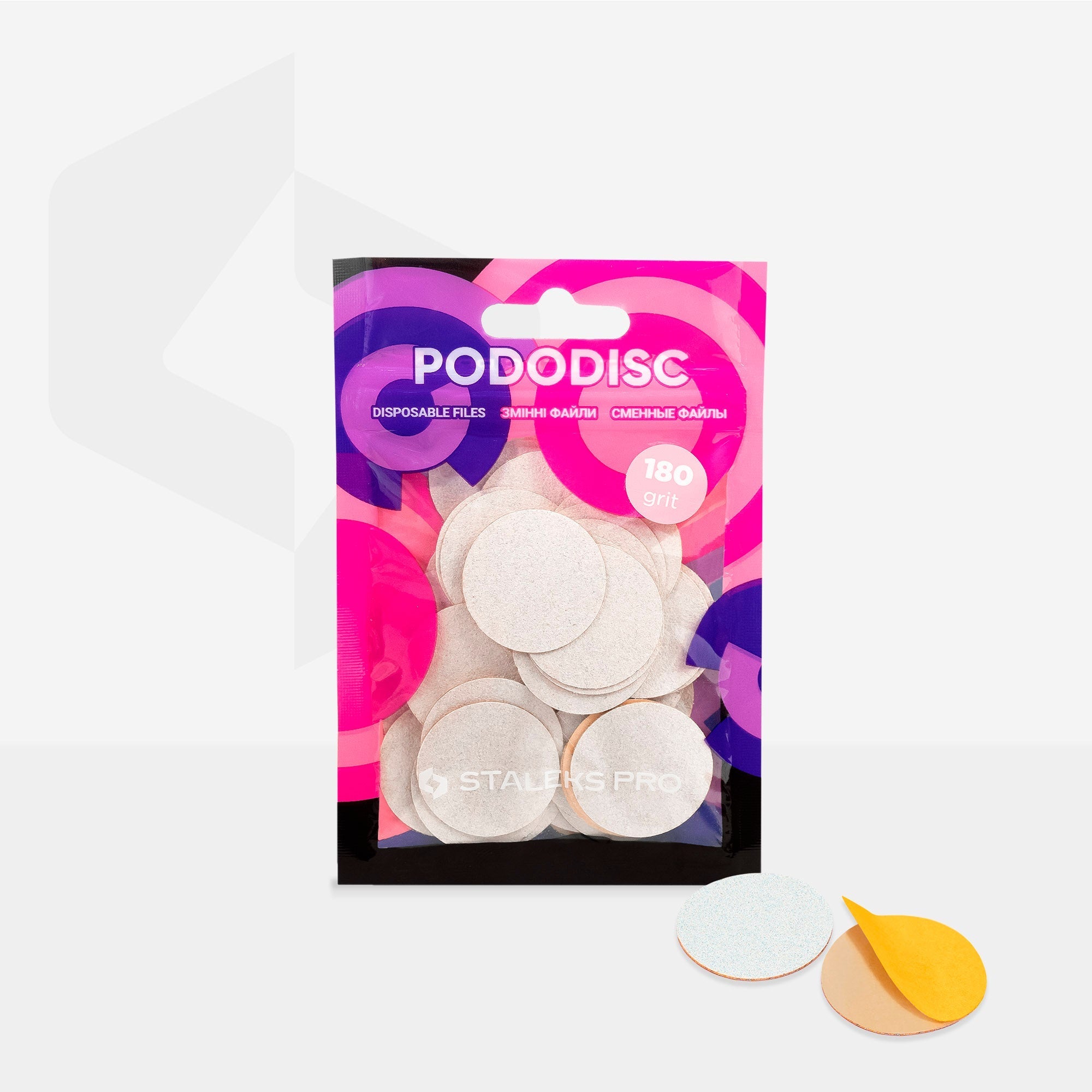 PODODISC disposable file pads - LARGE, Thin (50 pcs)-Abrasives-STALEKS PRO-100 grit-Gel Essentialz