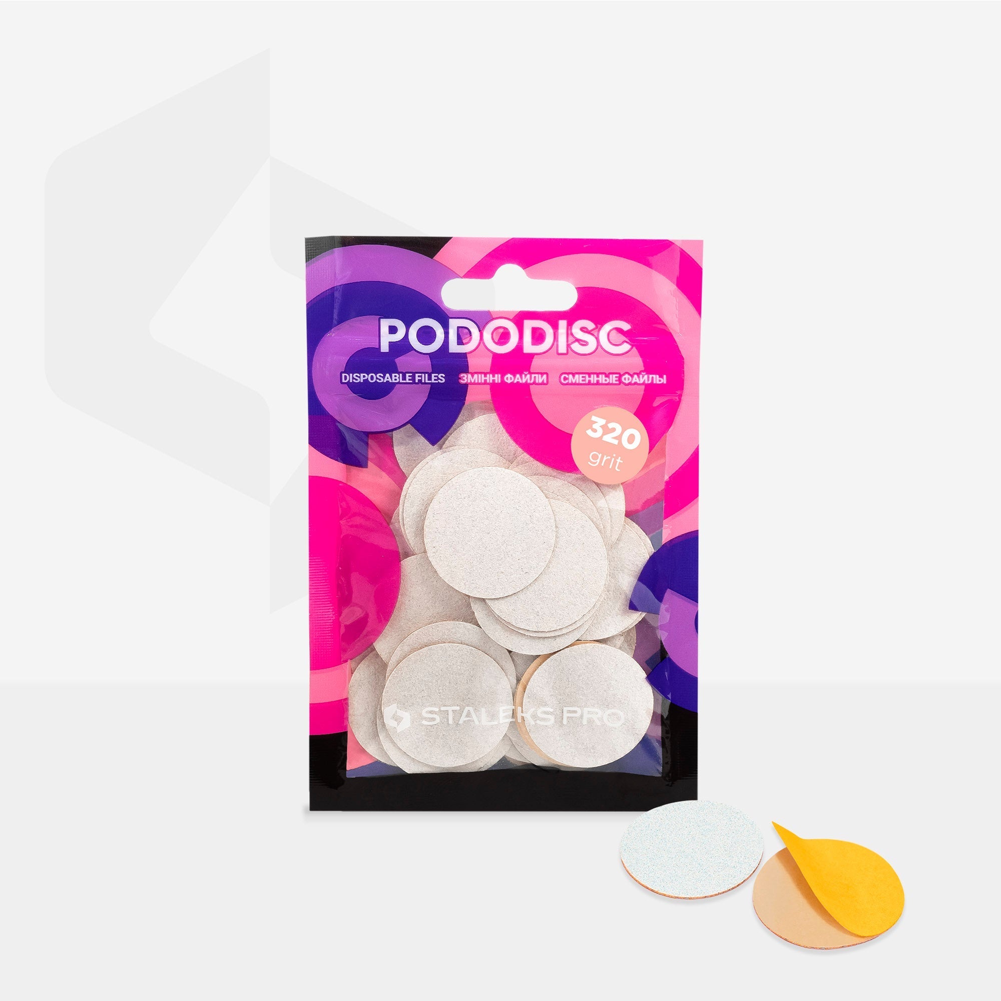 PODODISC disposable file pads - LARGE, Thin (50 pcs)-Abrasives-STALEKS PRO-100 grit-Gel Essentialz
