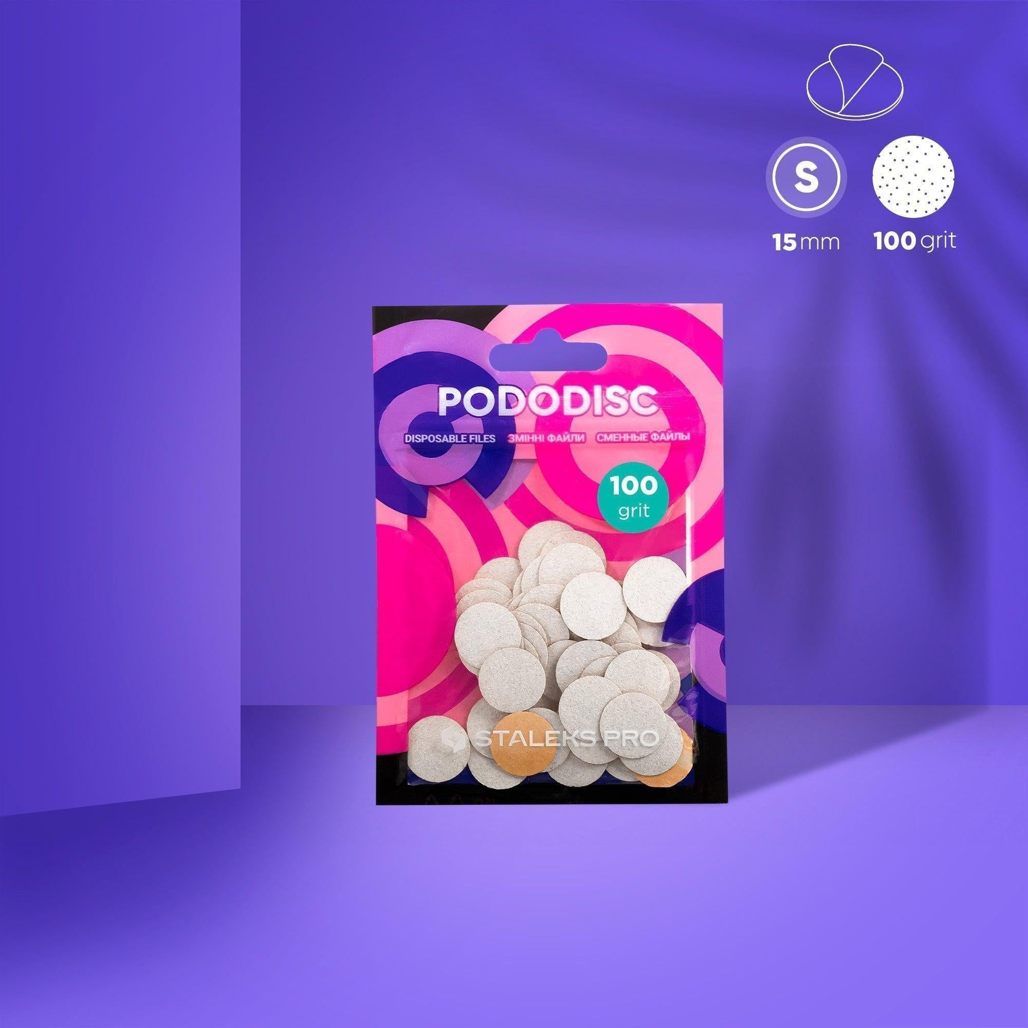 PODODISC disposable file pads - SMALL, Thin (50 pcs)-Abrasives-STALEKS PRO-100 grit-Gel Essentialz