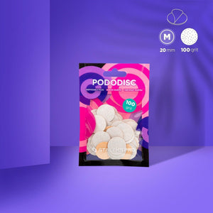 PODODISC disposable file pads - MEDIUM, Thin (50 pcs)-Abrasives-STALEKS PRO-100 grit-Gel Essentialz