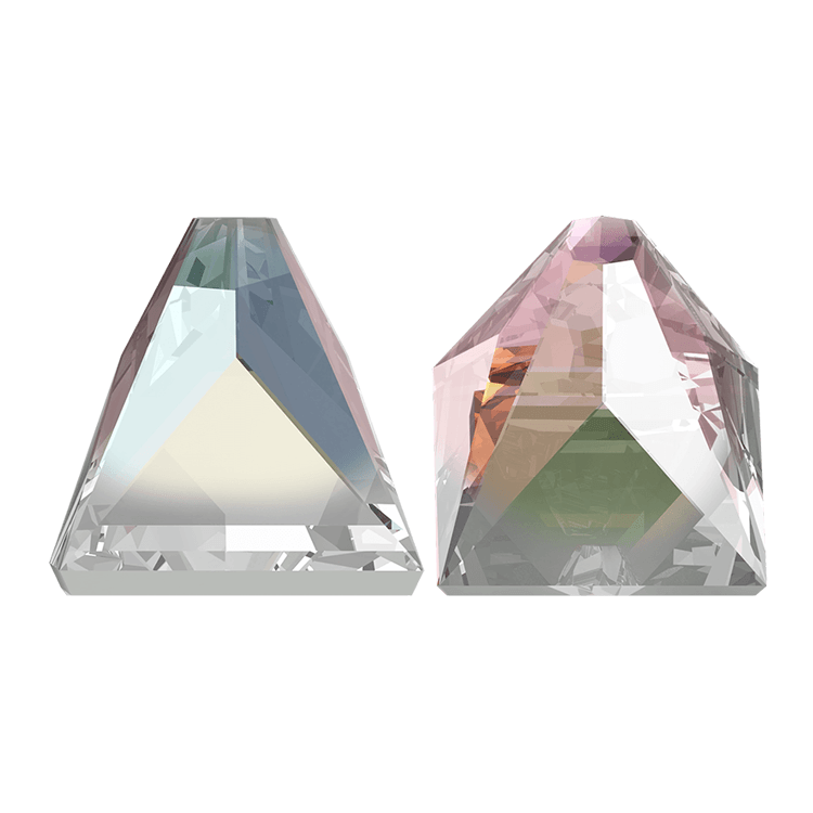 Swarovski Square Spike Flat Back - Crystal AB - Gel Essentialz