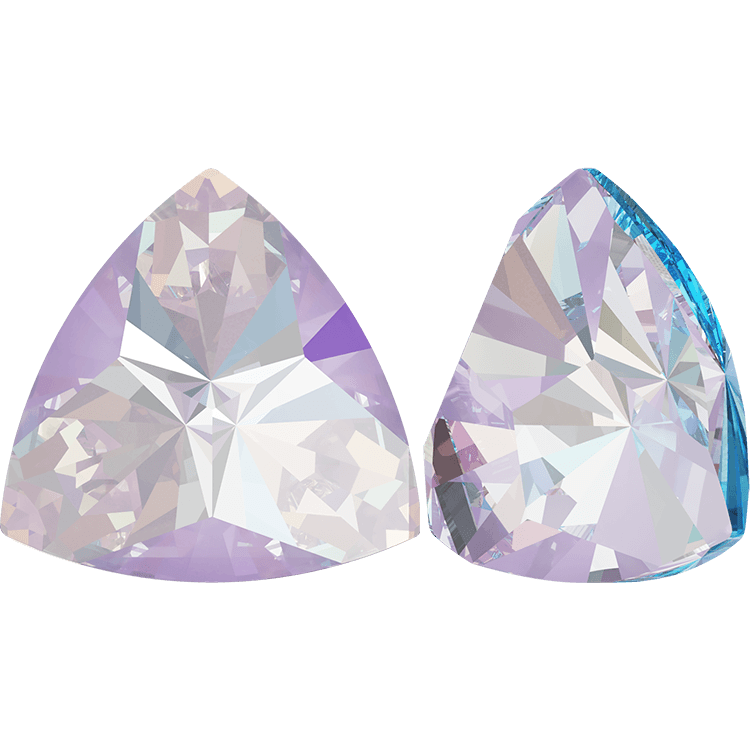 Kaleidoscope Triangle Fancy Stone - CRYSTAL LAVANDER DELITE 6X6.1MM 5PC - Gel Essentialz