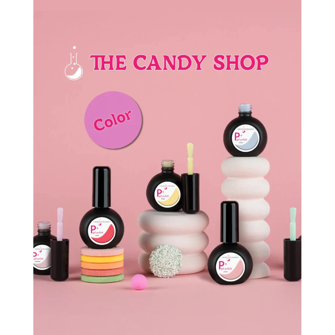 The Candy Shop Collection, P+ ESMALTE EN GEL PACK: 15 ml 