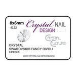 8mm x 6mm Oval Rivoli Fancy Stone - Crystal-Gel Essentialz