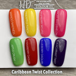 HD Colour It! Caribbean Twist Collection (all 8 colors 15ml) - Gel Essentialz