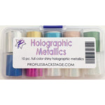 10PC. Holographic Metallics Transfer Foil Set - Gel Essentialz
