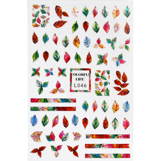 Pasties Decals Holo Colorful Autumn Leaves