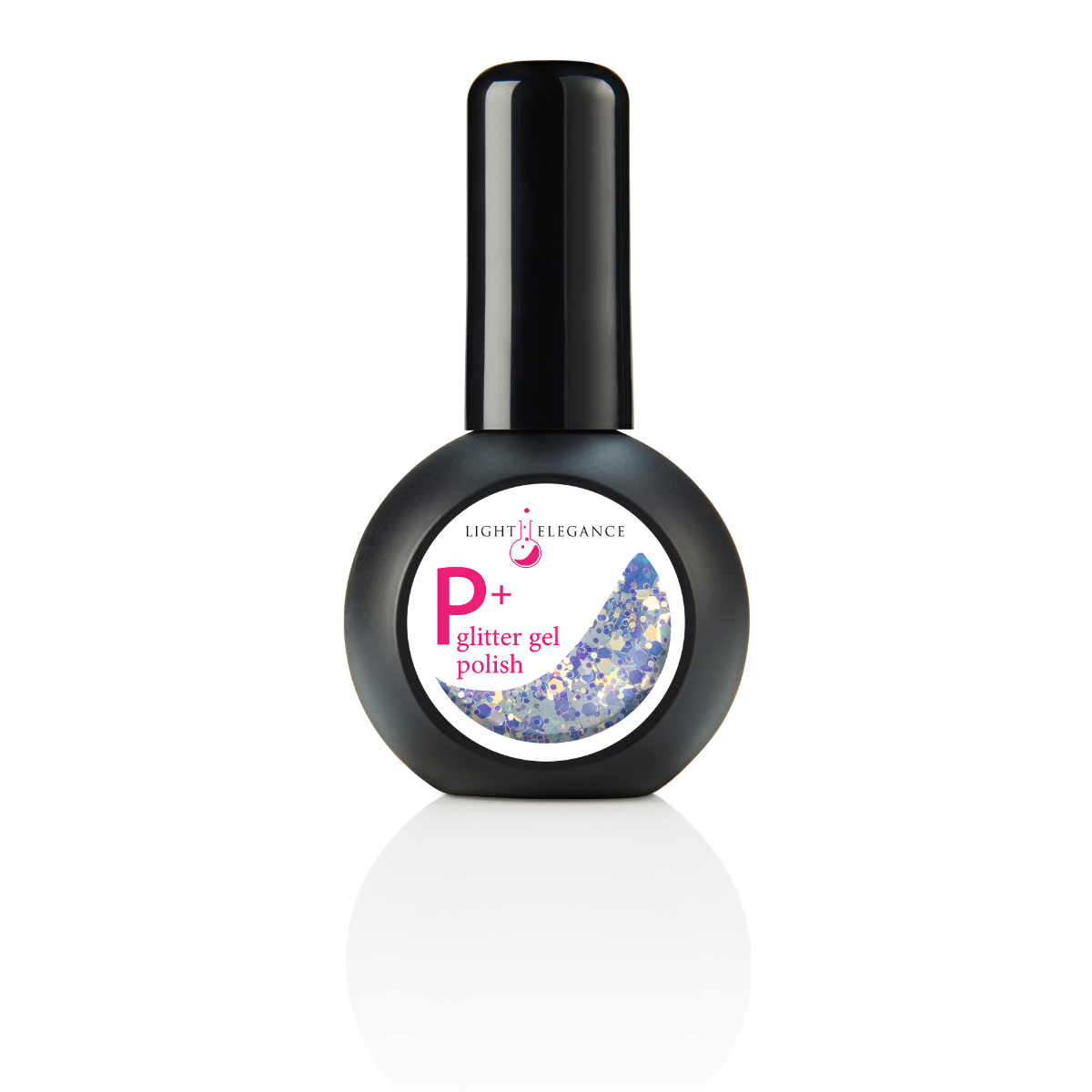 P+ ¿Brillos o lentejuelas?, esmalte en gel con purpurina, 15 ml (D)