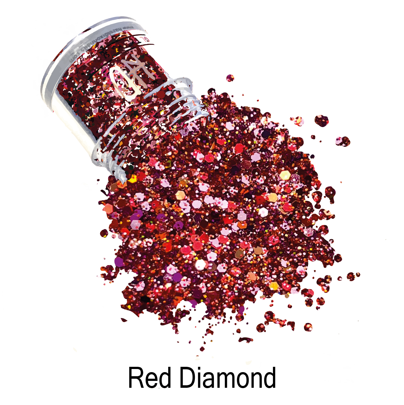 HD Glitter - Multi Mix Red Diamond