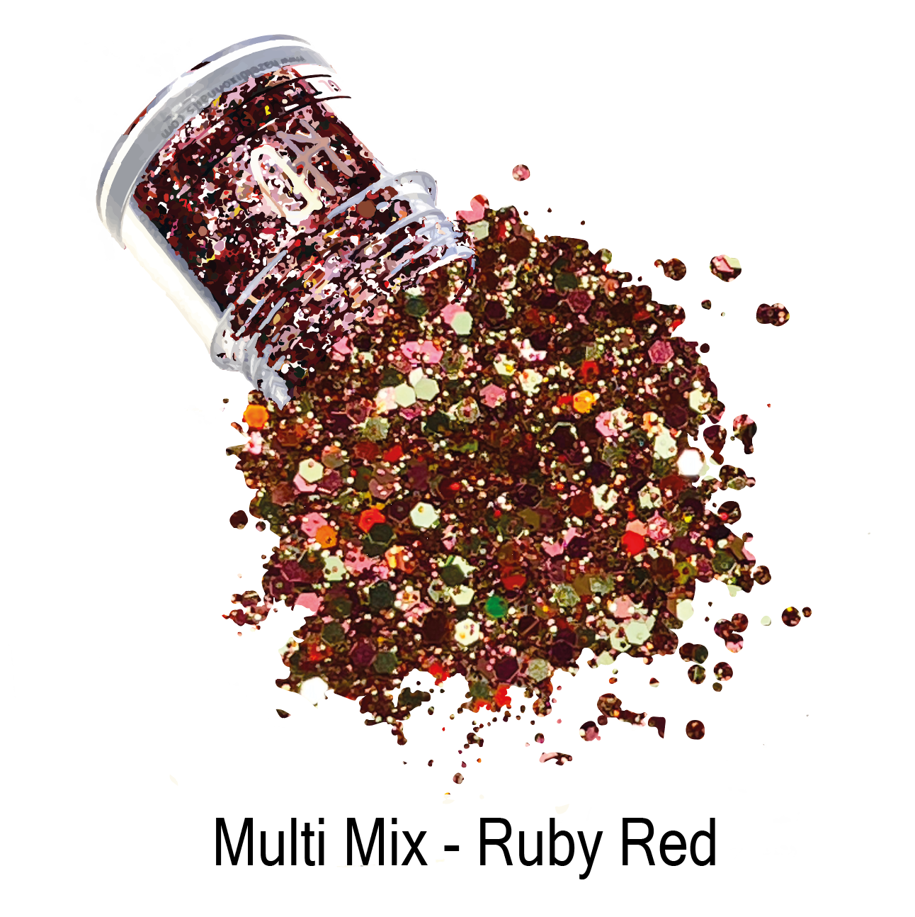 HD Glitter - Multi Mix Ruby Red