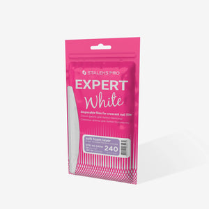 STALEKS PRO EXPERT 40 (White Soft) Base REFILL PADS for CRESCENT FILE, 30pc