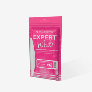STALEKS PRO EXPERT 40 (White Soft) Base REFILL PADS for CRESCENT FILE, 30pc