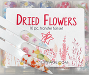 10Pc. Dried Flowers Transfer Foil Set - Gel Essentialz