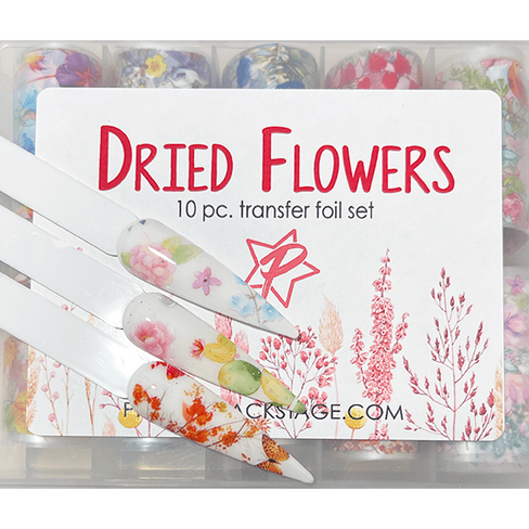 10Pc. Dried Flowers Transfer Foil Set - Gel Essentialz