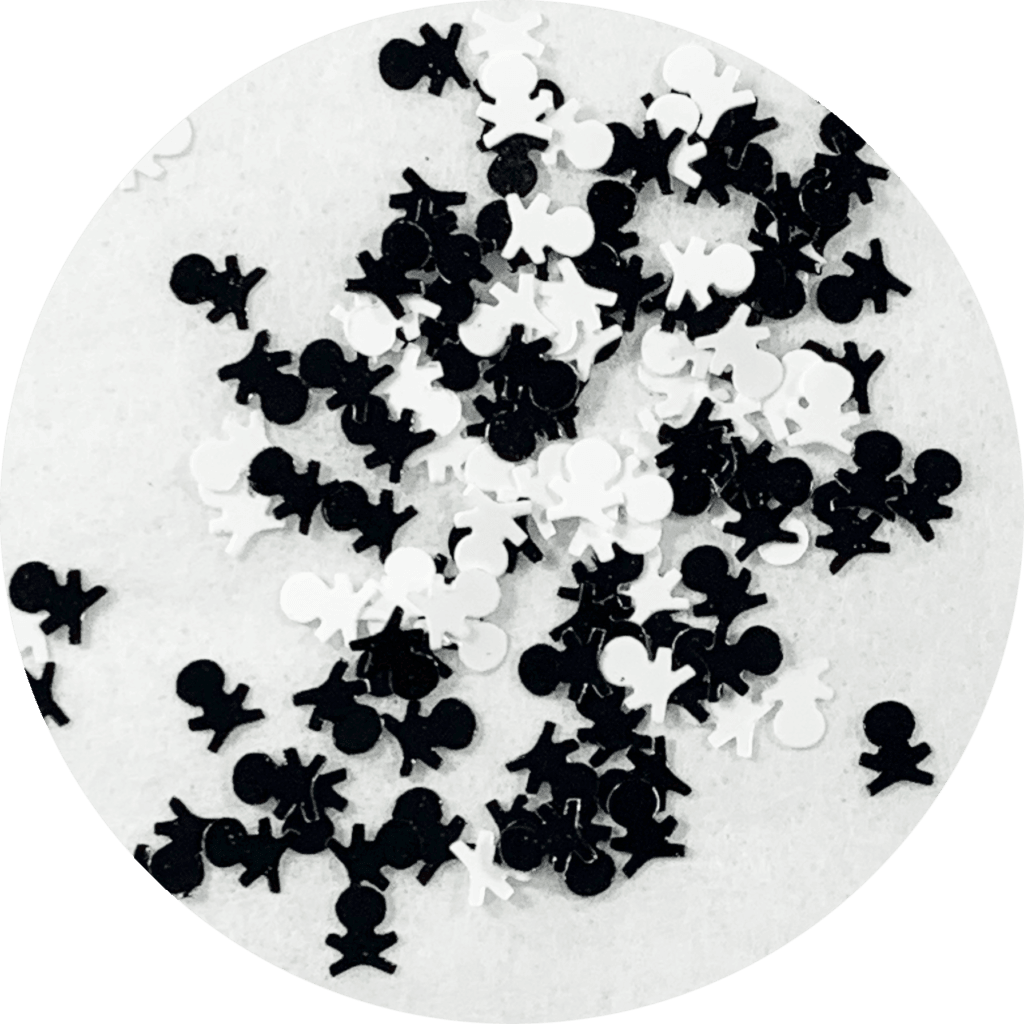 Black & White Skull Confetti - Gel Essentialz