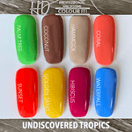 HD Colour It!  Undiscovered Tropics Collection (all 8 colors 15ml) - Gel Essentialz
